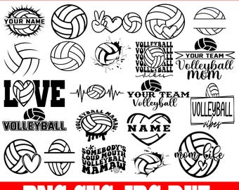 SVG-bundel volleybal, volleybal PNG-pakket, volleybalteam logo SVG, volleybal moeder ontwerp, gesneden volleybalbestanden, volleybalshirtafbeeldingen