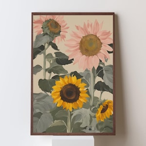 Sunflower Poster, Sunflower Picture, Sunflower Print, Spring, Summer, Wall Decoration, Wall Art, Wall art Flower, Home and Living, Art