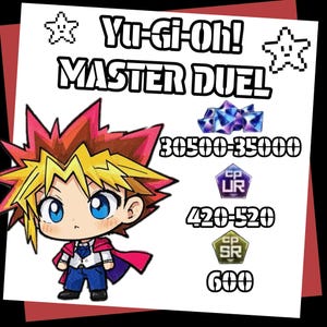 Yu-Gi-Oh! Master Duel / 30 500-35 000 Diamantes / 420 Polvo Ur / 600 Polvo Sr / Cambio de datos, entrega rápida / Todas las plataformas