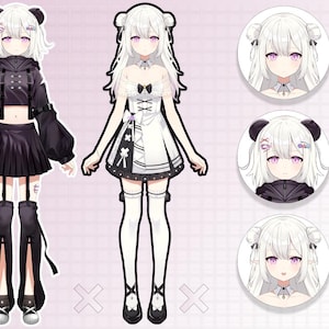 Vtuber Live2D Premade personnalisable | Modifiable et montage | Personnalisé