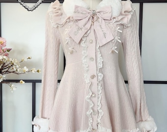 peplum dress with cardigan Temperament Peplum Printed Cardigan Dress Likemychoice