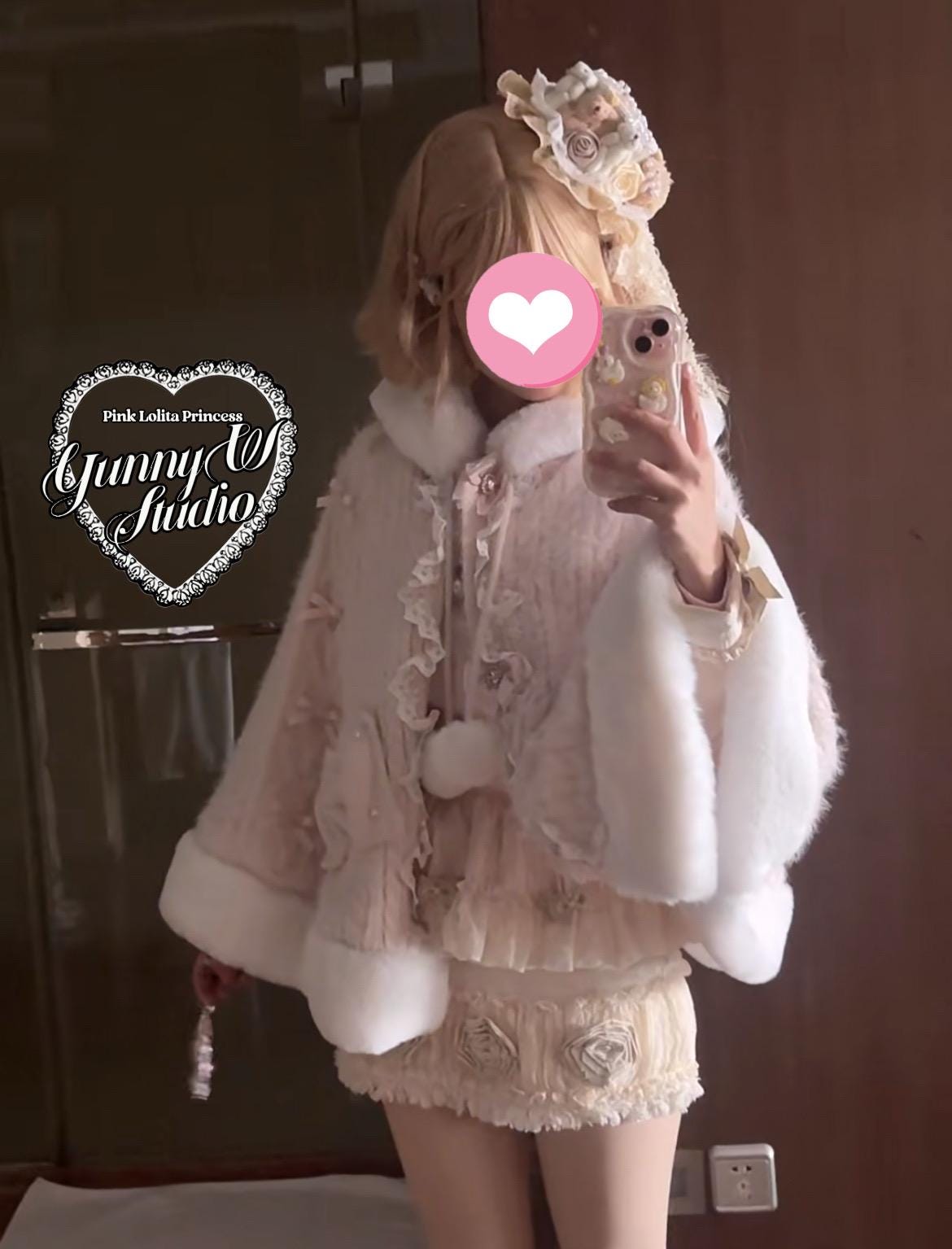 Cape à Capuche Liz Lisa Rose - Style Kawaii Lolita Princesse - Neuf Sans étiquette