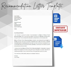 Carta de recomendación profesional, plantilla de carta de recomendación, carta de recomendación, carta de recomendación para empleado, referencia