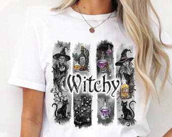 Whimsical Witchy Clipart PNG Design Perfect for Sublimation Projects Halloween Witchy Vibes Illustration Instant Digital Download File