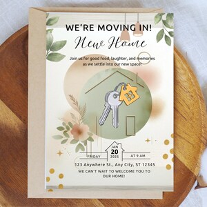 Editable House Warming Invitation, House Warming Party, Modern, Minimalist, Printable or Text Invite