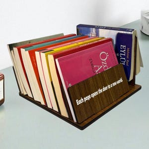 Custom Wooden Book Stand, Personalized Graduation Gift for Book Lovers, Handmade Book Holder Gift for Him or Her – Unique Reading Nook Decor