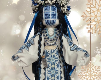 Motanka doll, embroidered souvenir, made in Ukraine