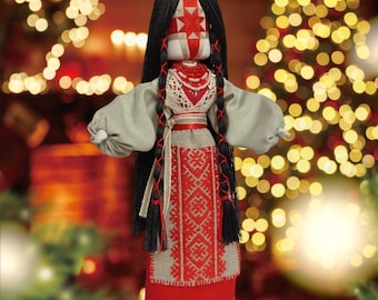 Motanka Doll Handmade with Embroidery - Ukrainian Folk Art| Unique handmade gift