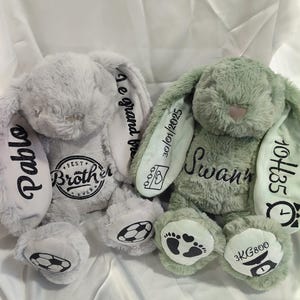 personalized rabbit plush