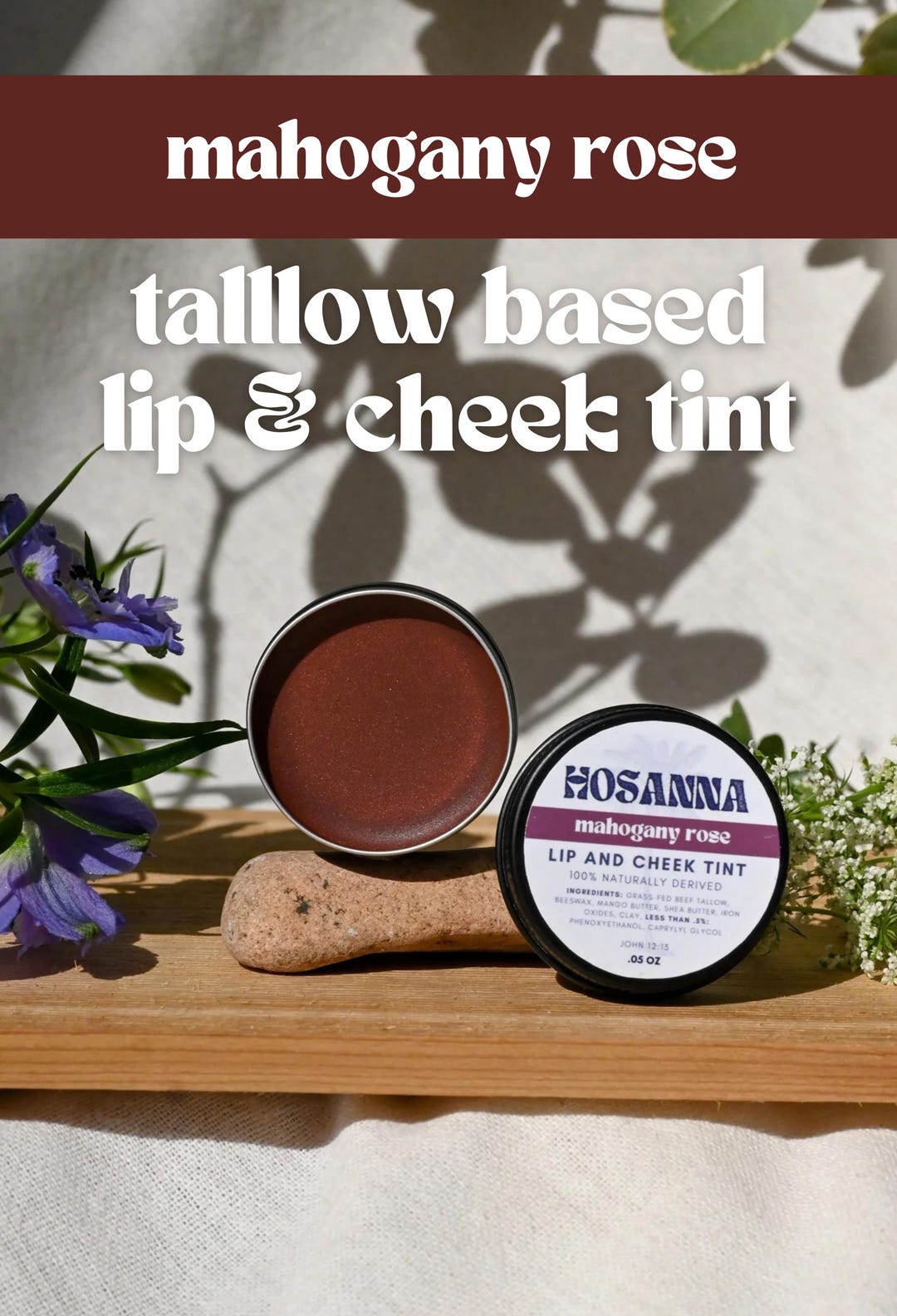 Grass-fed Tallow Cheek and Lip Tint | Clean and Natural Beauty Makeup ...