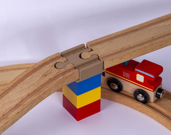 Model Train Track Risers Duplo Compatible Wooden Train Track Riser: Elevated Support - Etsy