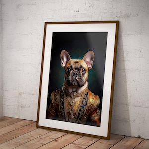 French Bulldog Hybrid Poster - Dog Poster for Man Caves Bachelor Pads and More - Best Gifts For Men - Gift For Dog Lovers - Dog Poster