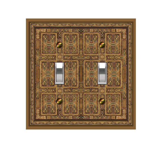 1413X Medieval Book of Kells Inspired Ornate Irish Design ~ Mrs Butler Unique Switchplate Cover ~ Use Drop Down Box ~ See 0661X Variation
