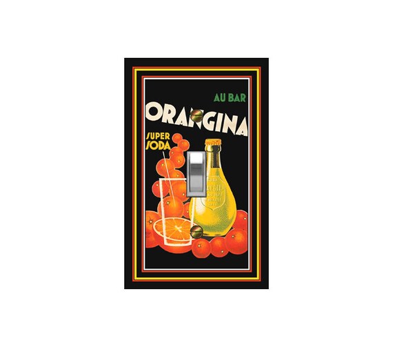 0692X Vintage Orangina Ad Orange Yellow Black ~ Mrs Butler Unique Switchplate Cover ~ Use Drop Down Box Below ~ See Other Vintage Ads/Images