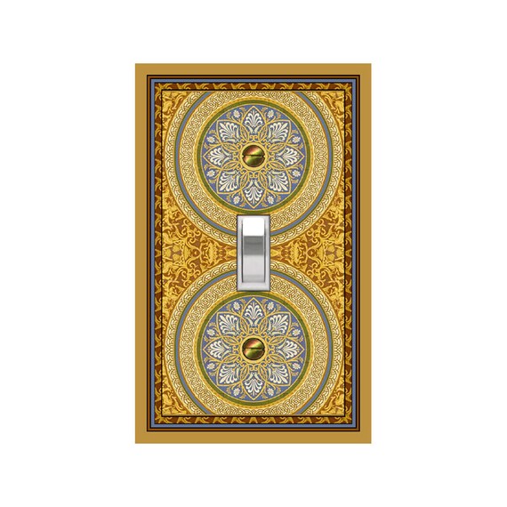 1203B Mandalas Intricate Celtic Floral Medallions SnowFlakes ~ Mrs Butler Unique Switchplates ~ Use Drop Downs ~ See Mandalas & 1203A Gemini
