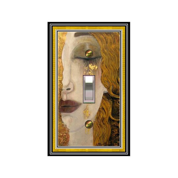 1464X Klimt Lovely Woman w/ Golden Tears - Mrs Butler Unique Switchplate Cover ~ Use Drop Down Boxes Below ~ See other Klimt Works