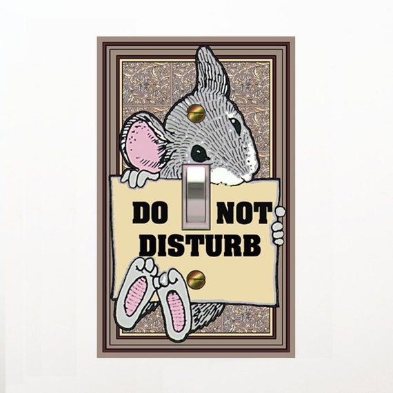0210A - Little Mouse light switch plate cover - mrs butler switchplates - choose sizes / prices from drop down-ck out 0210b