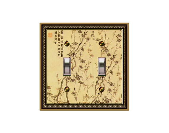 0527X Asian Branches Kanji Symbols Bamboo ~ Mrs Butler Unique Switchplate Cover ~ Use Drop Down Boxes Below ~ See Asian Bamboo Kanji Designs