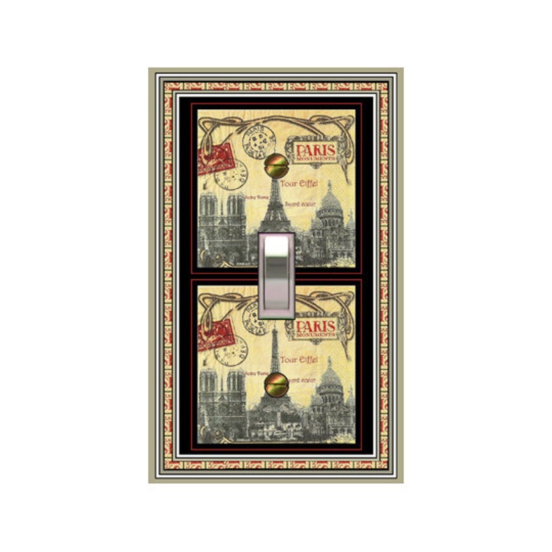 0294x Travel to Paris light switch plate cover mrs butler switchplates choose sizes / prices from drop down box image 1