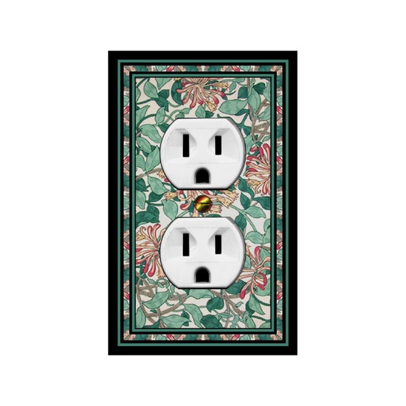 1532X Art Nouveau Morris Honeysuckle with Leaves - Mrs Butler Unique Switchplate Cover ~ Use Drop Down Boxes Below ~ See Many Morris Works