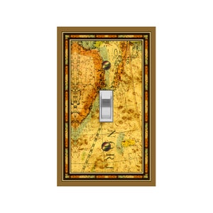 0711B Flat Image Vintage Map Inaccurate Geography ~ Mrs Butler Unique Switchplate Cover ~ Use Drop Downs ~ See 0711A & 0724A-C Variations