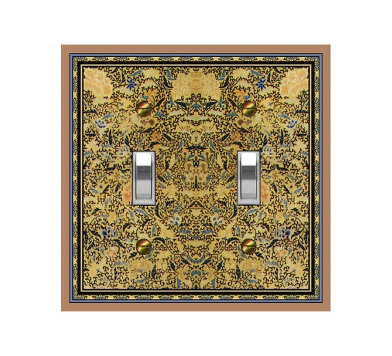 0202B Flat Image of Floral Faux Persian Rug ~ Mrs Butler Unique Switchplate Cover ~ Use Drop Down Boxes ~ See 0202A on this Background
