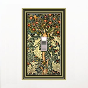 0520X Art Nouveau Morris Image Tree of Life Tapestry Woodpecker Birds Apples Fruit~ Mrs Butler Unique Switchplate Cover ~Use Drop Down Boxes