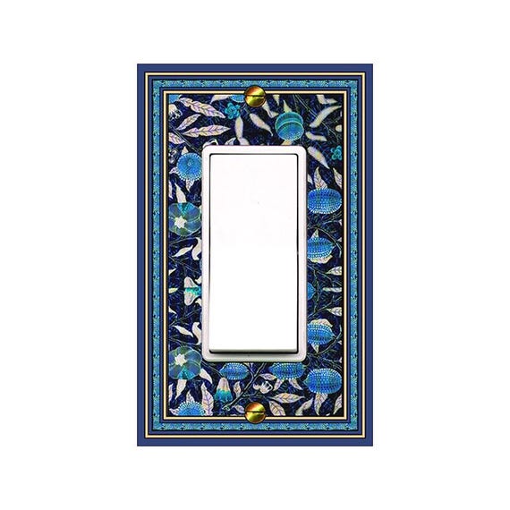 1454X Art Nouveau Wm Morris Peaches & Lemon Tree Design INVERTED Dark ~ Mrs Butler Unique Switchplates ~ Use Drop Downs ~ See Morris Designs