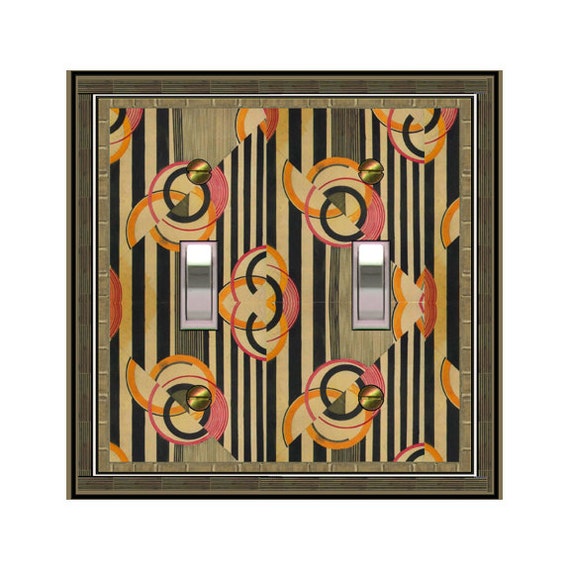 1722X Mod Colorful Retro Geometric & Stripe Design ~ Mrs Butler Unique Switchplate Cover ~ Use Drop Down Boxes Below