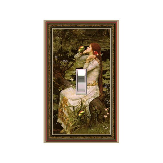 0746X Waterhouse, Ophelia, 1894 ~ Lovely Medieval Lady of the Lilies ~ Mrs Butler Unique Switchplate Cover ~ Use Drop Down Boxes Below