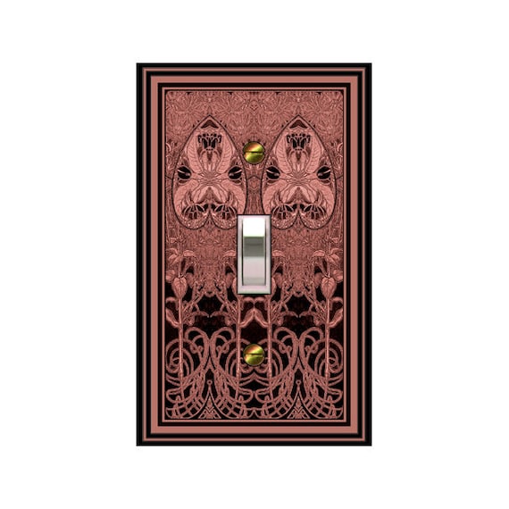 0544x - Art Nouveau Mucha Raspberry switch plate - - mrs butler switchplates -