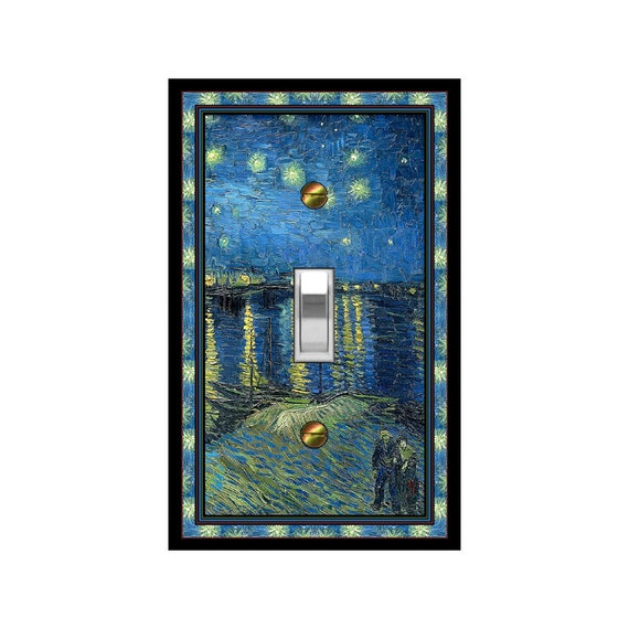 0175T Van Gogh, Starry Night Over the Rhone ~ Mrs Butler Unique Switchplate Cover ~ Use Drop Down Boxes Below ~ See 0175X Version