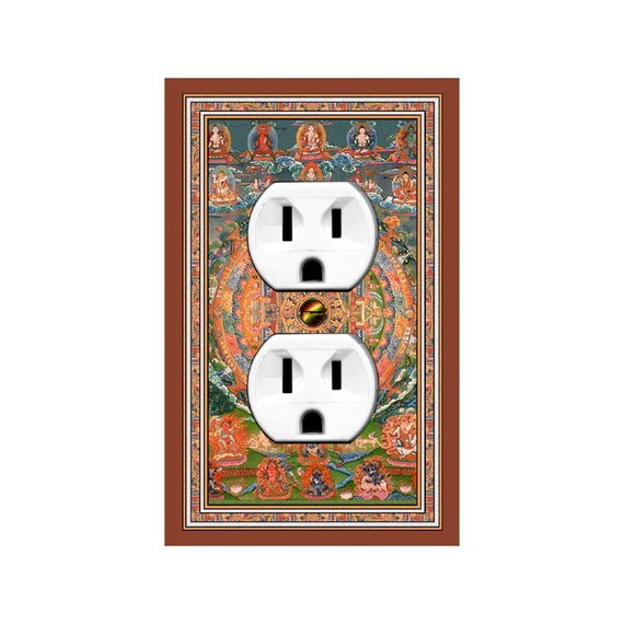 1473X Buddhist Inspired Colorful Mandala Design ~ Mrs Butler Unique Switchplate Cover ~ Use Drop Down Boxes Below ~ See Other Mandalas