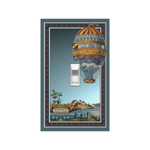 0261X Vintage Colorful Aerostatic Hot Air Balloon ~ Mrs Butler Unique Switchplates ~ Use Drop Downs ~ See Other Hot Air Balloon Design