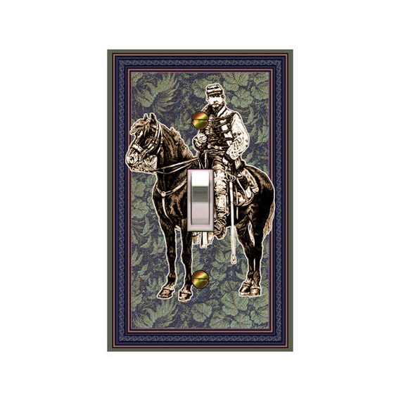 0722A -Civil War Soldier/Horseback light switch plate cover-mrs butler switchplates-choose sizes / prices from drop down-mix/match 0722b