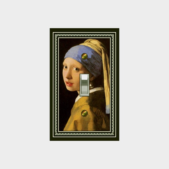 1437X Johannes Vermeer, Girl with a Pearl Earring c. 1665 Portrait ~ Mrs Butler Unique Switchplate Cover ~ Use Drop Down Boxes Below