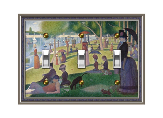 0576X Seurat, Sunday Afternoon on the Isle of La Grande Jatte Work of Art ~ Mrs Butler Unique Switchplate Cover ~ Use Drop Down Box Below