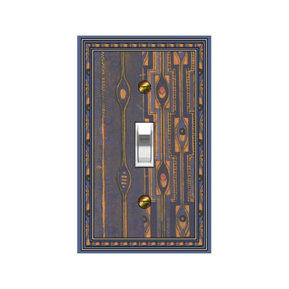 1416B Art Deco Mackintosh Unique Retro Hidden Eyes Design ~ Mrs Butler Unique Switchplates ~ Use Drop Downs ~ See 1416A on this Background