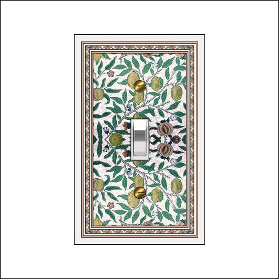 1516X Art Nouveau Wm Morris Pomegranate Fruit Vines Flowers ~ Mrs Butler Unique Switchplate Cover ~Use Drop Down Boxes~ See Many Morris Art