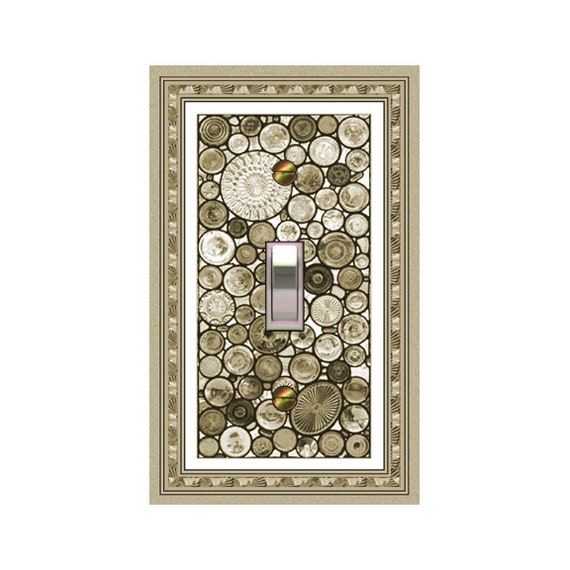 1185Tn Flat Image of Tan Taupe Faux Glass Orbs ~ Mrs Butler Unique Switchplate Cover ~ Use Drop Down Box Below ~ See Many Other Color ORBS