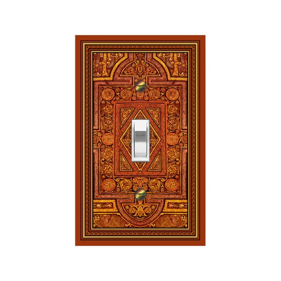 0779B Intricate Medieval Design w/ Celtic Symbols ~ Mrs Butler Unique Switchplate Cover ~ Use Drop Down Boxes ~ See 0779A on This Background