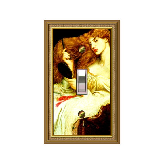 0777X Rossetti Medieval Lady Lilith Redheaded Beauty Brushing her Hair ~ Mrs Butler Unique Switchplate Cover ~ Use Drop Down Box Below
