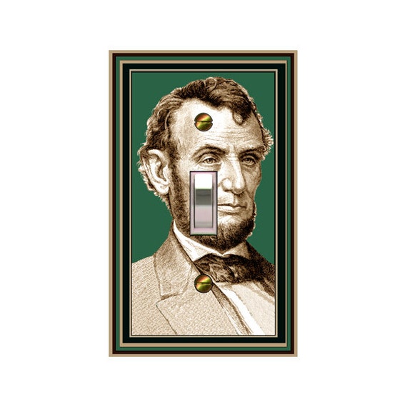 0733X - Abraham Lincoln light switch plate - - mrs butler switchplates -