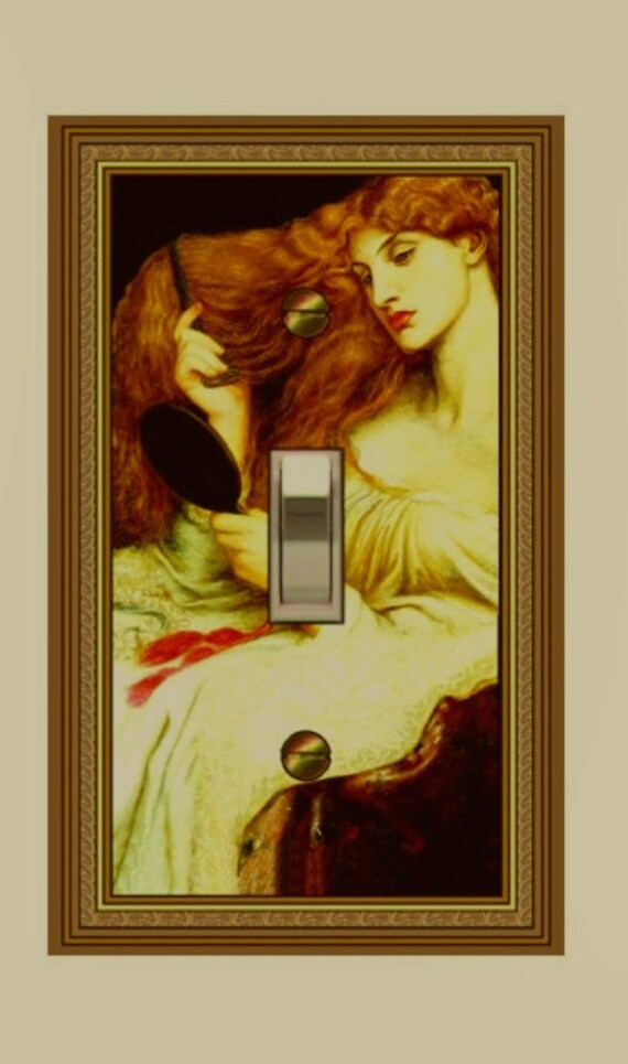 0777X Rossetti Medieval Lady Lilith Redheaded Beauty Brushing her Hair ~ Mrs Butler Unique Switchplate Cover ~ Use Drop Down Box Below