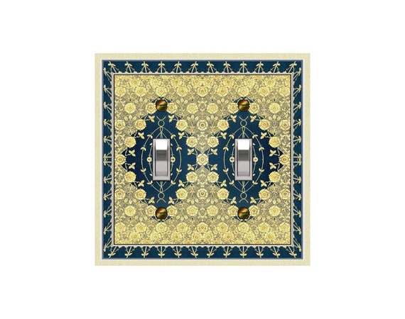 0147X Flat Image of Art Nouveau Morris Floral Book Cover Inspired Design ~ Mrs Butler Unique Switchplate Cover ~ Use Drop Down Boxes Below