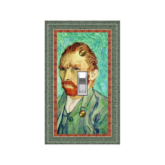 1753X Image of Vincent Van Gogh Self Portrait ~ Mrs Butler Unique Switchplate Cover ~ Use Drop Down Boxes Below ~ See Other Van Gogh Works