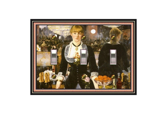 1466X Manet Classic French Bar Maid Painting ~ Mrs Butler Unique Switchplate Cover ~ Use Drop Down Box Below ~ See Other Manet & Fine Art