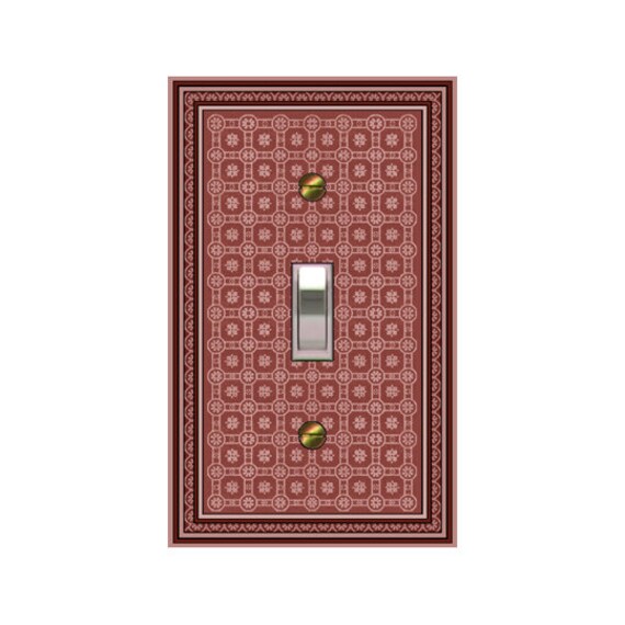 0112a- Bruce Mauve Bkgd Design  light switch plate cover   - mrs butler switchplates (choose sizes/prices from drop down box