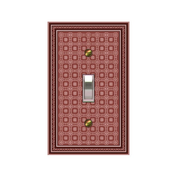 0112a- Bruce Mauve Bkgd Design  light switch plate cover   - mrs butler switchplates (choose sizes/prices from drop down box