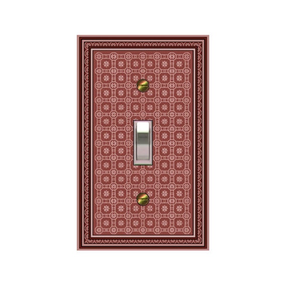 0112a- Bruce Mauve Bkgd Design  light switch plate cover   - mrs butler switchplates (choose sizes/prices from drop down box